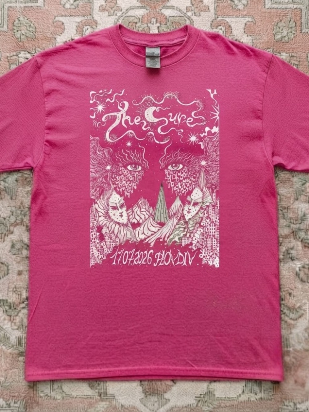 The Cure Plovdiv Concert Tour Psychedelic Art Vintage Rock T-Shirt